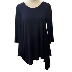 Last Tango asymmetrical tunic in navy. Size M. NWT